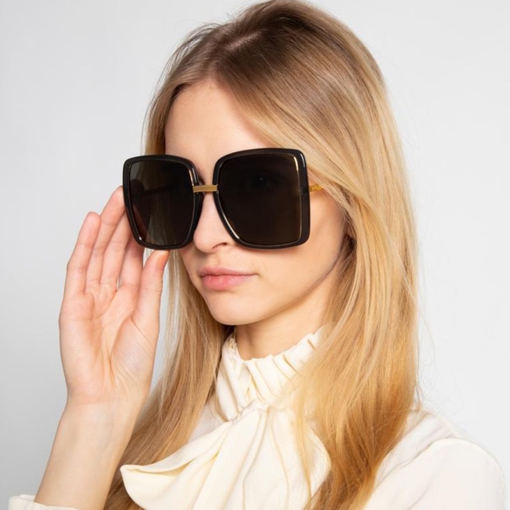 GUCCI Sunglasses GG0903S 001 Black Gold Grey Lens